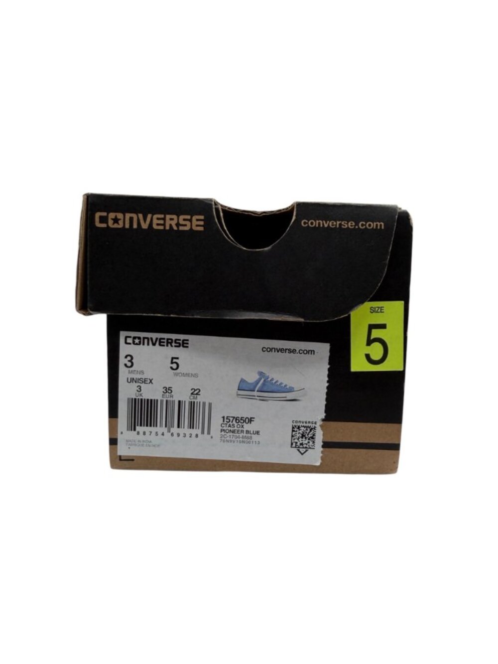 Converse All Star Low Top Lace Up Canvas Pioneer Blue Sneakers (5) - Picture 14 of 15